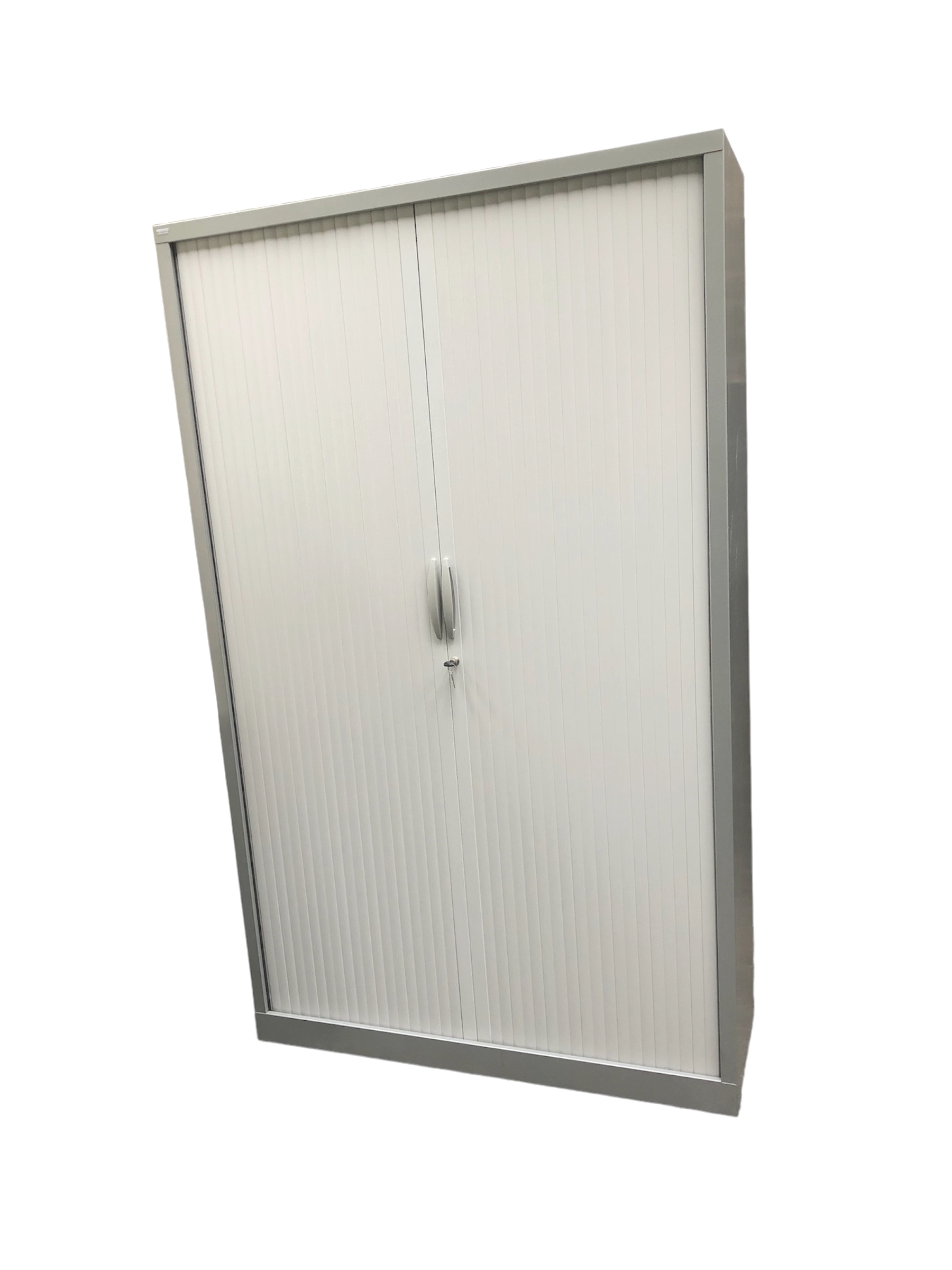 Armoire haute Majencia Gris Alu/Rideaux Gris clair OCABURO, vente et
