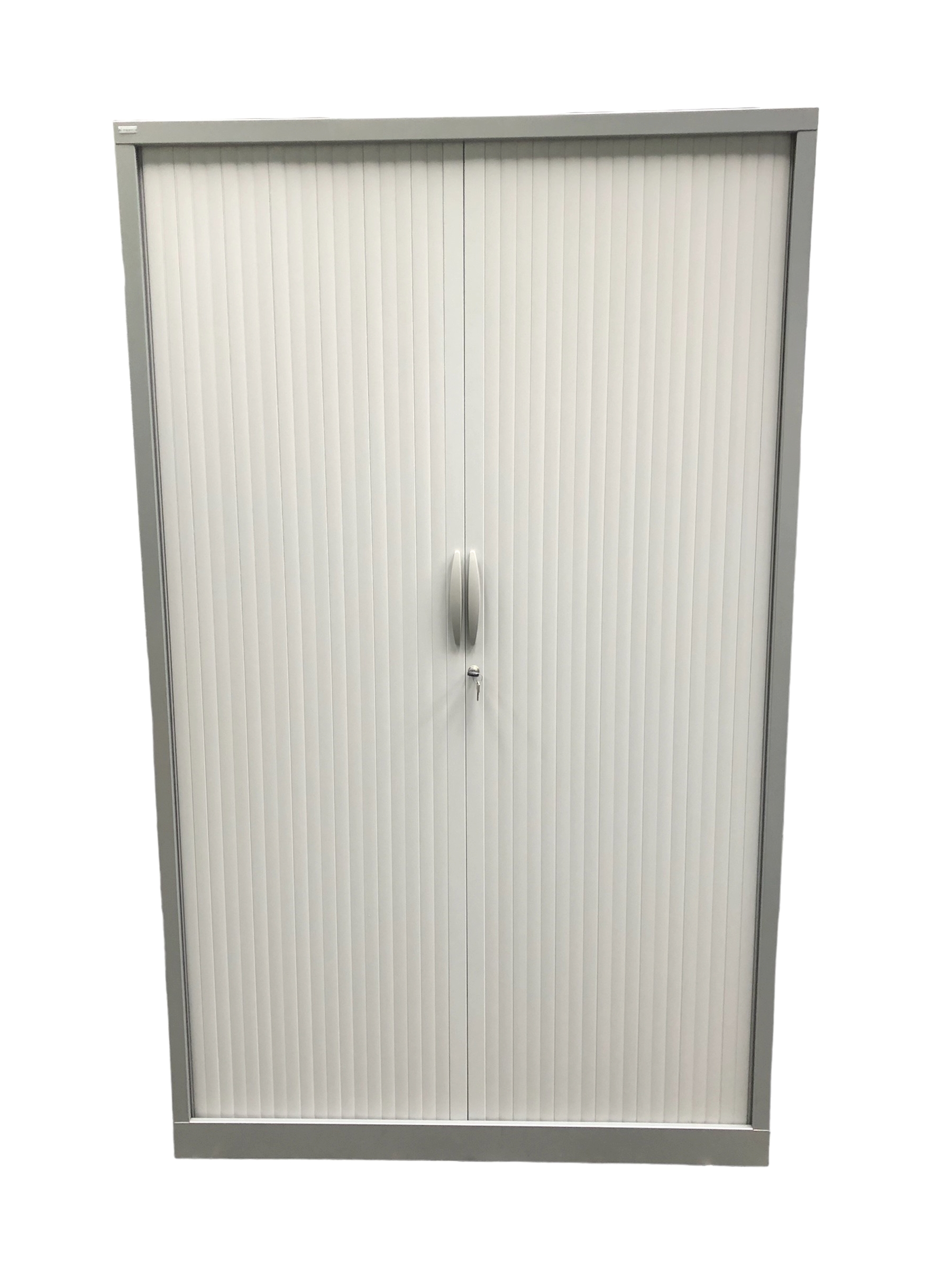 Armoire haute Majencia Gris Alu/Rideaux Gris clair OCABURO, vente et