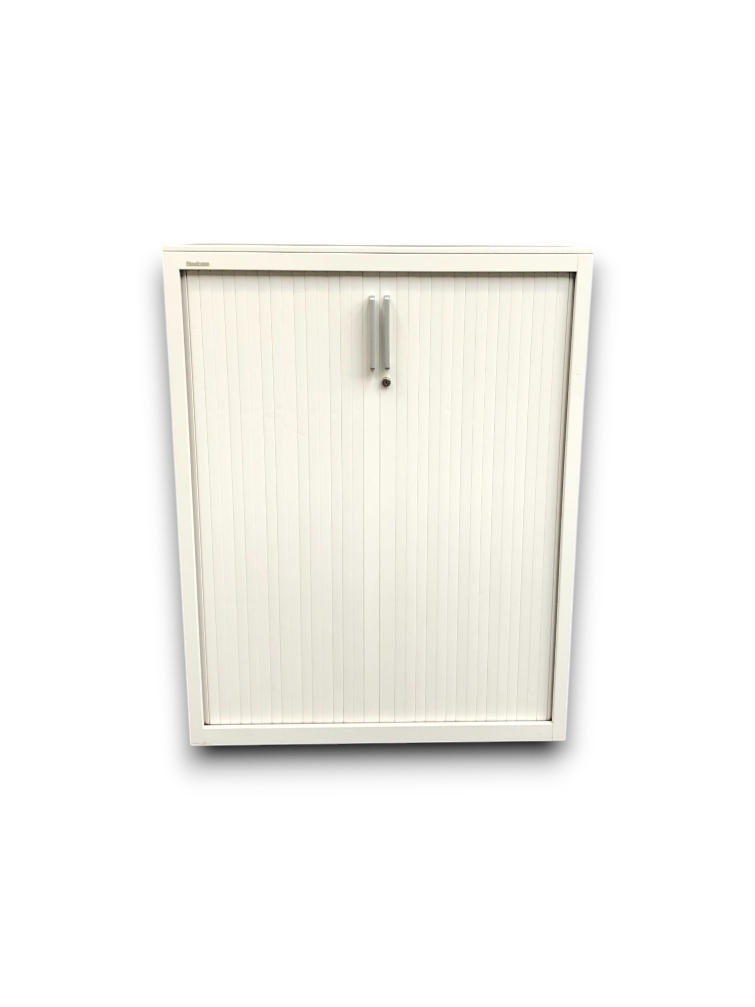 armoire mi-haute steelcase laquée blanc portes à rideaux l1000xh1300mm ocaburo mobiliers neufs et occasion nantes saint herblain et tours (2)