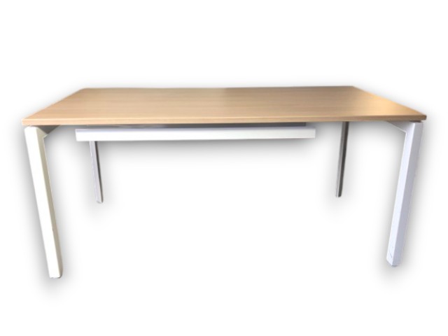 bureau actiu l1600xp800mm occasion melamine chene fil pieds blancs par ocaburo mobiliers neufs et occasion magasins de nantes saint-herblain et tours (3)