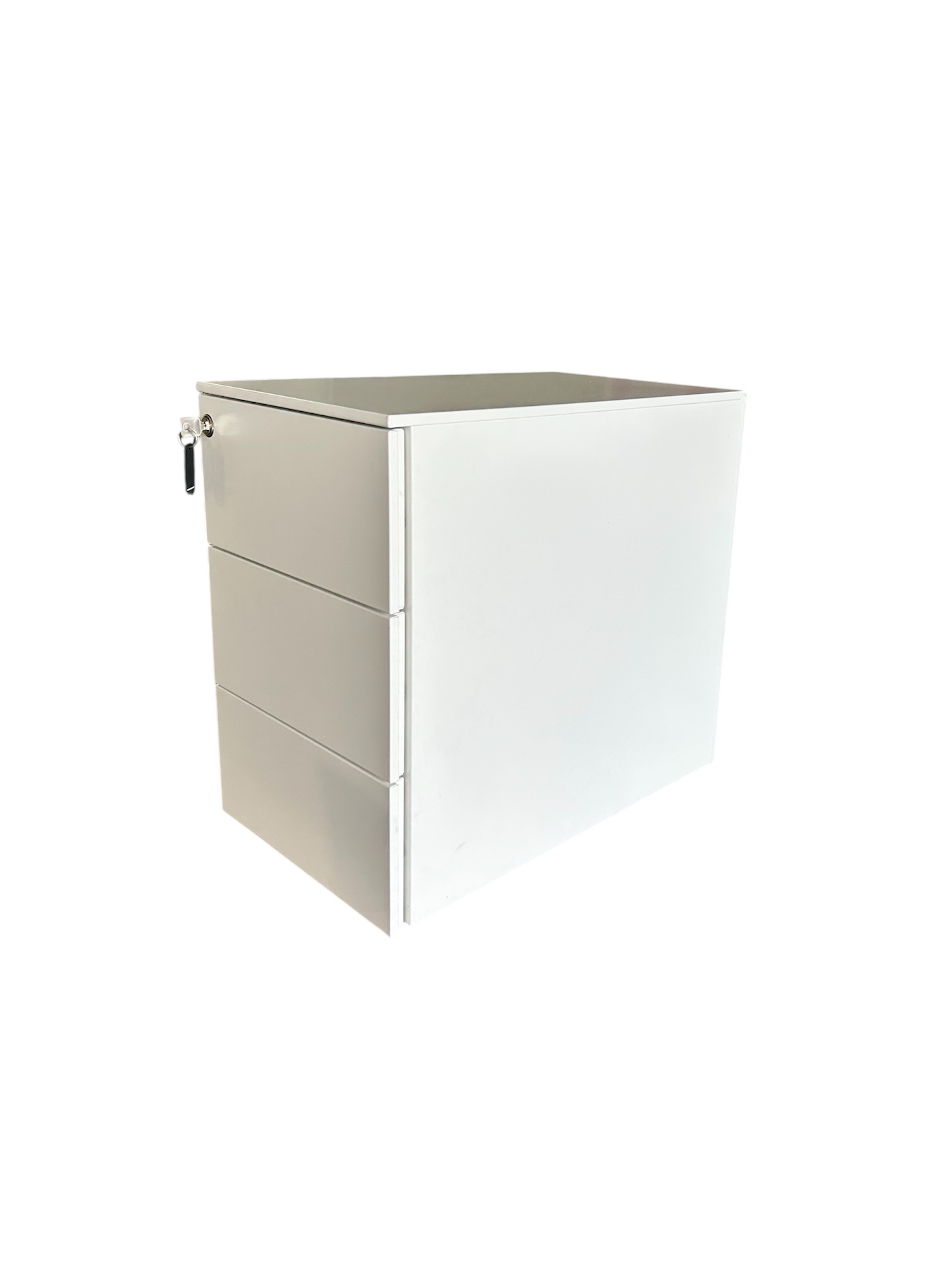 caisson mobile slim métal 3 tiroirs blanc occasion par ocaburo mobiliers neufs et occasions nantes saint-herblain et chambray-les-tours (2)