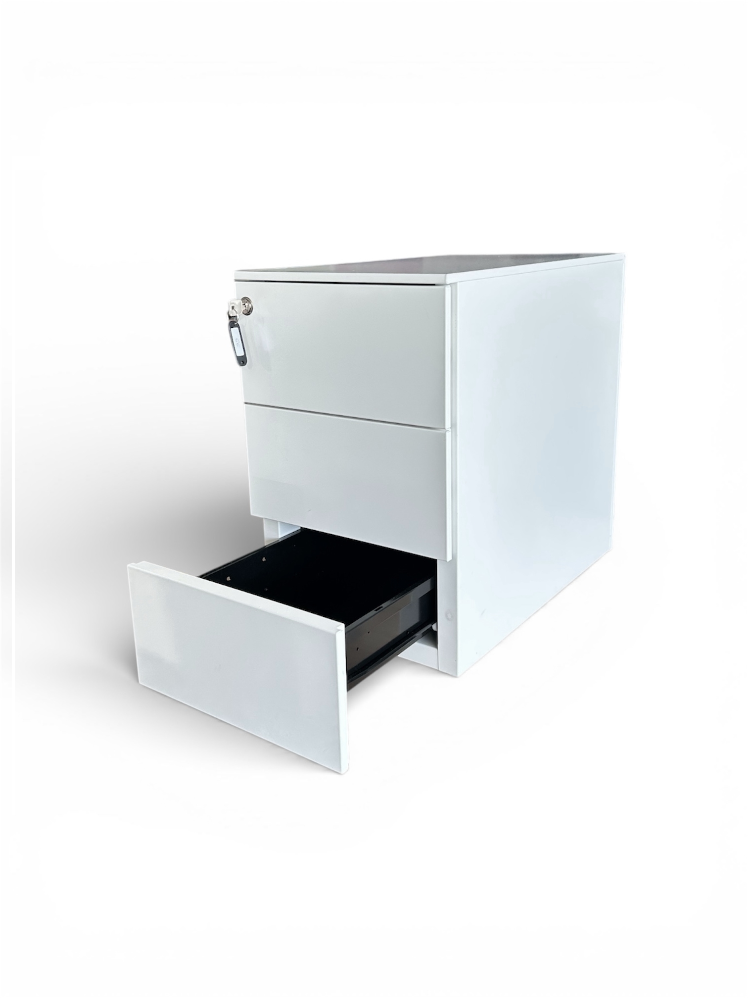 caisson mobile slim métal 3 tiroirs blanc occasion par ocaburo mobiliers neufs et occasions nantes saint-herblain et chambray-les-tours (3)